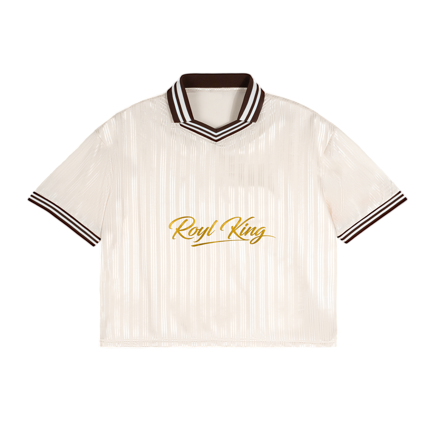 Contrast Stripes Polo Collar T-Shirt