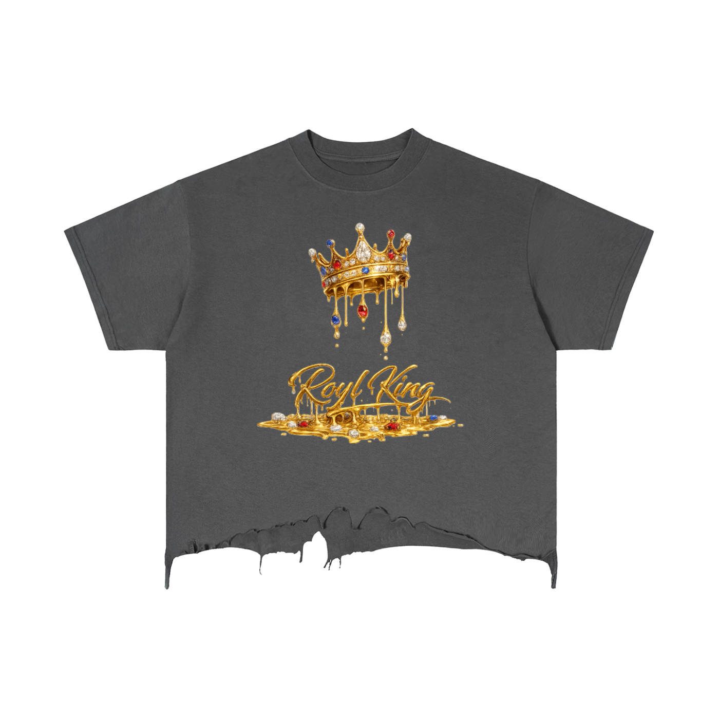 Vintage Wash Boxy Distressed Hem T-Shirt