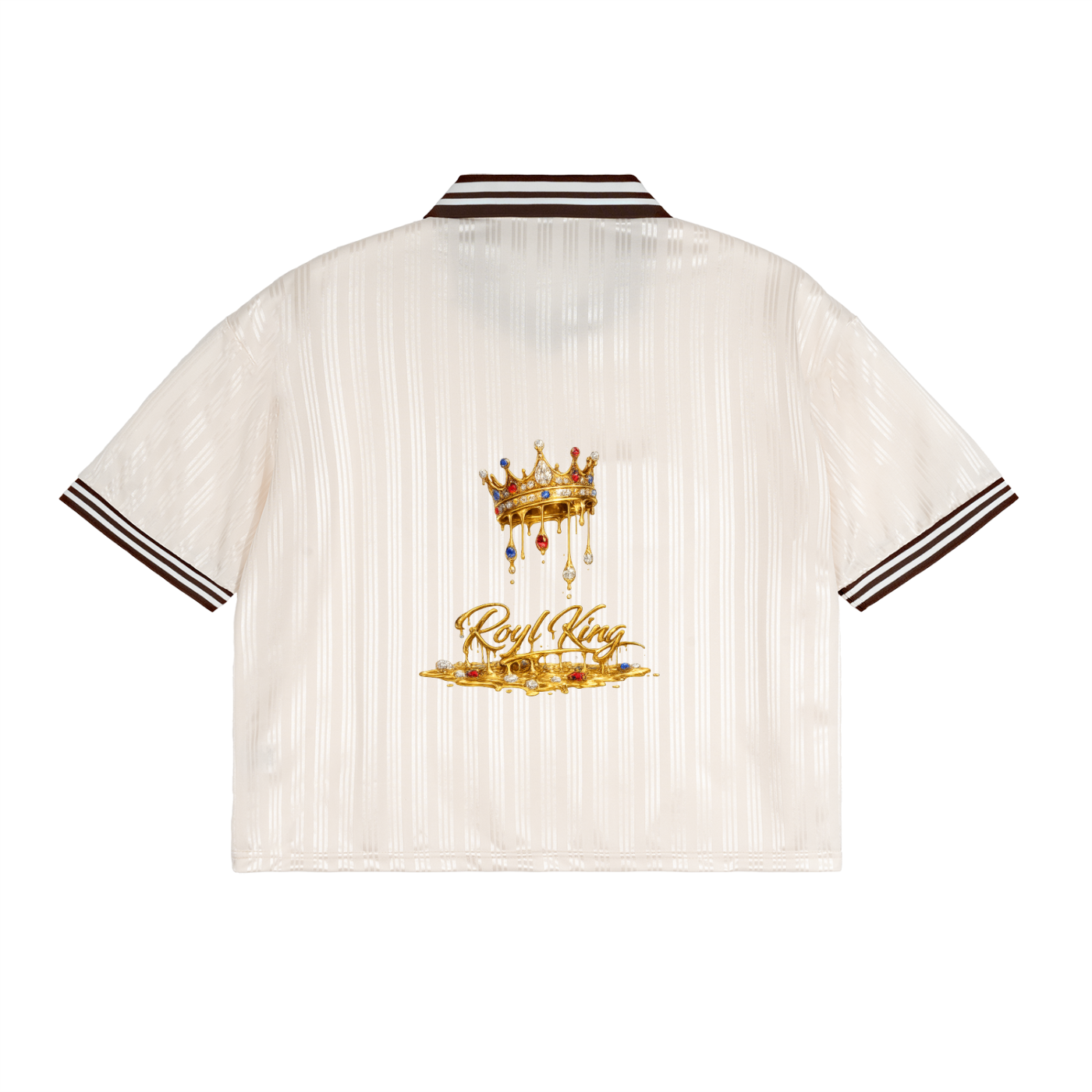 Contrast Stripes Polo Collar T-Shirt