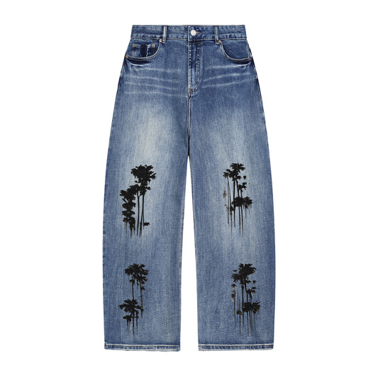 Sun Fade Heavyweight Denim Jeans-Palms