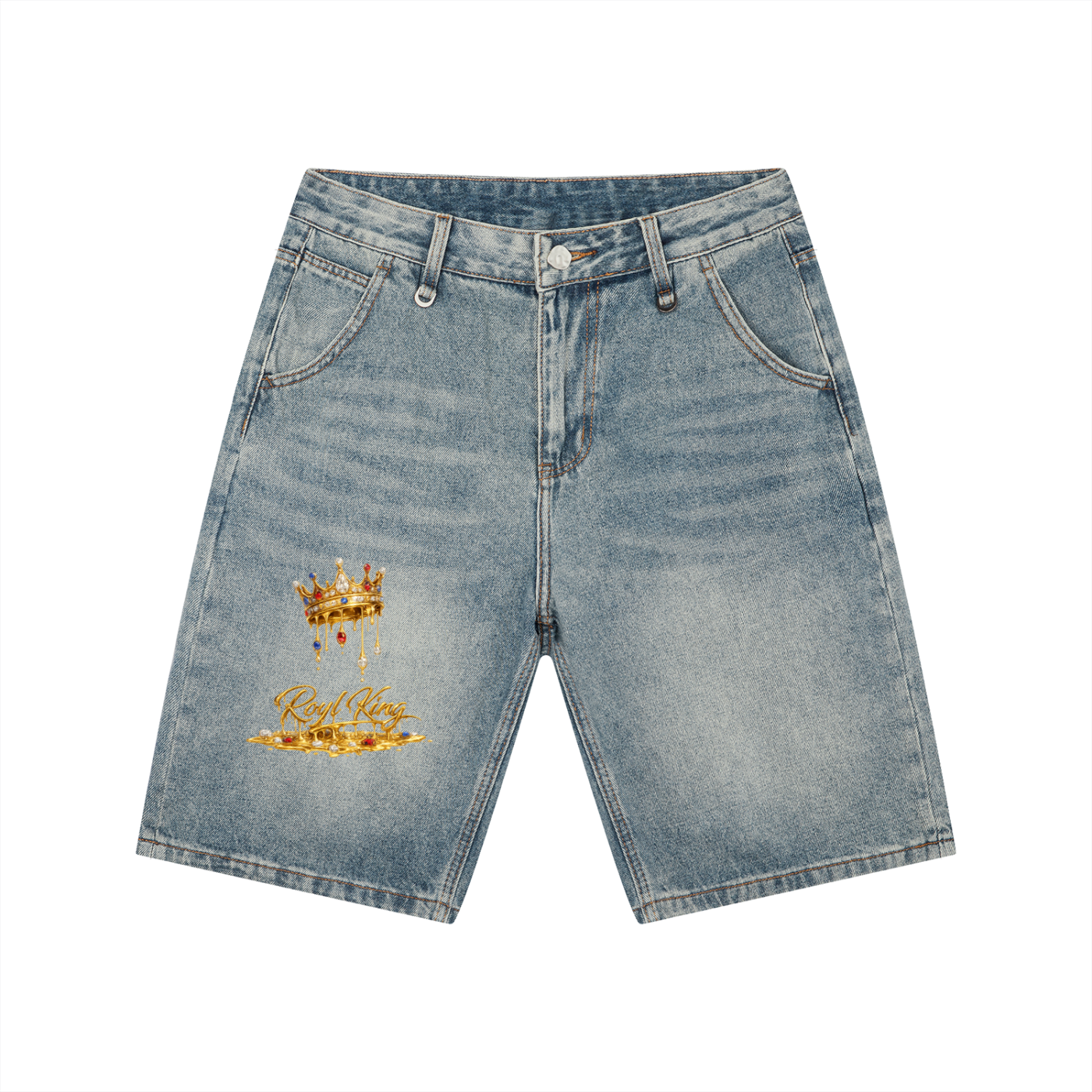 Men's Vintage Wash Denim Shorts
