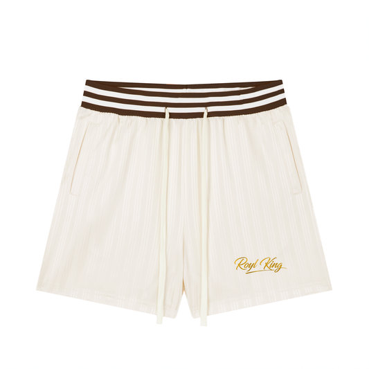 Unisex Striped Drawstring Shorts
